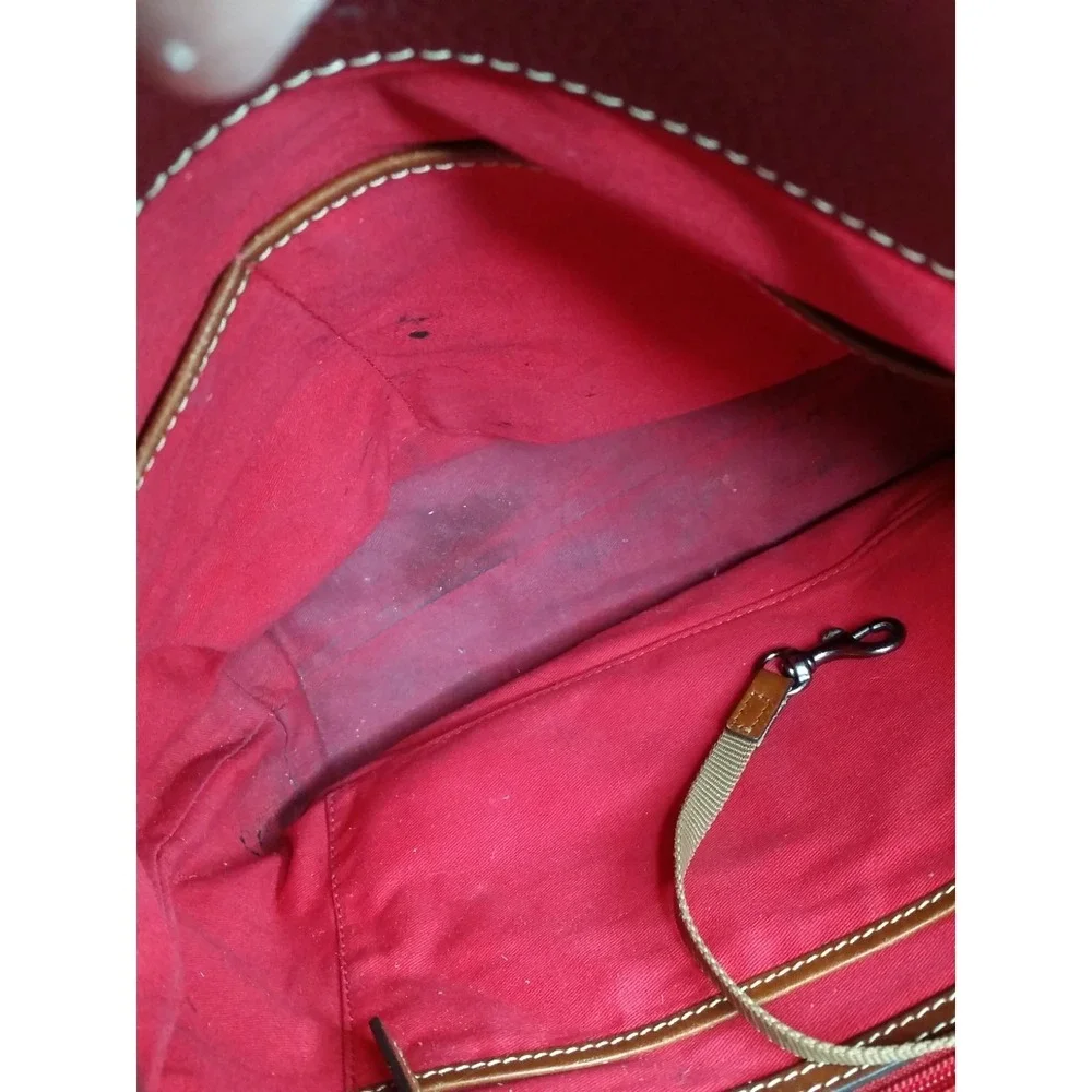 Dooney & Bourke Pebble Grain Leather Shoulder Bag Wine Red